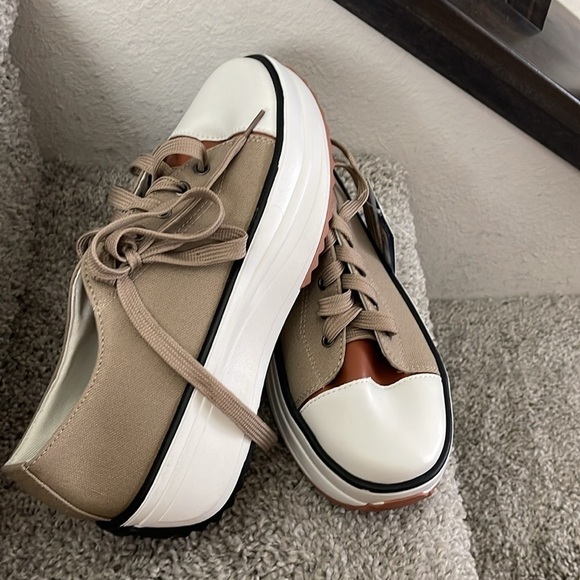 Tan Canvas Sneakers - Picture 3 of 6